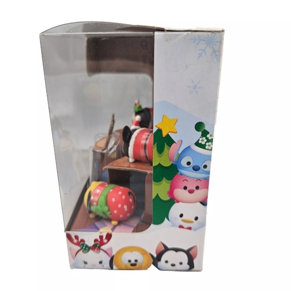 Tsum Tsum Exclusive Holiday Mickey Minnie Pluto Gift Set Playset 2017 NIB - Picture 4 of 8